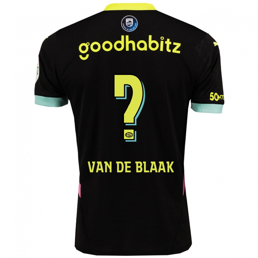 Kandiny Enfant Maillot Emmanuel Van De Blaak #0 Noir Jaune Tenues Extérieur 2024/25 T-Shirt