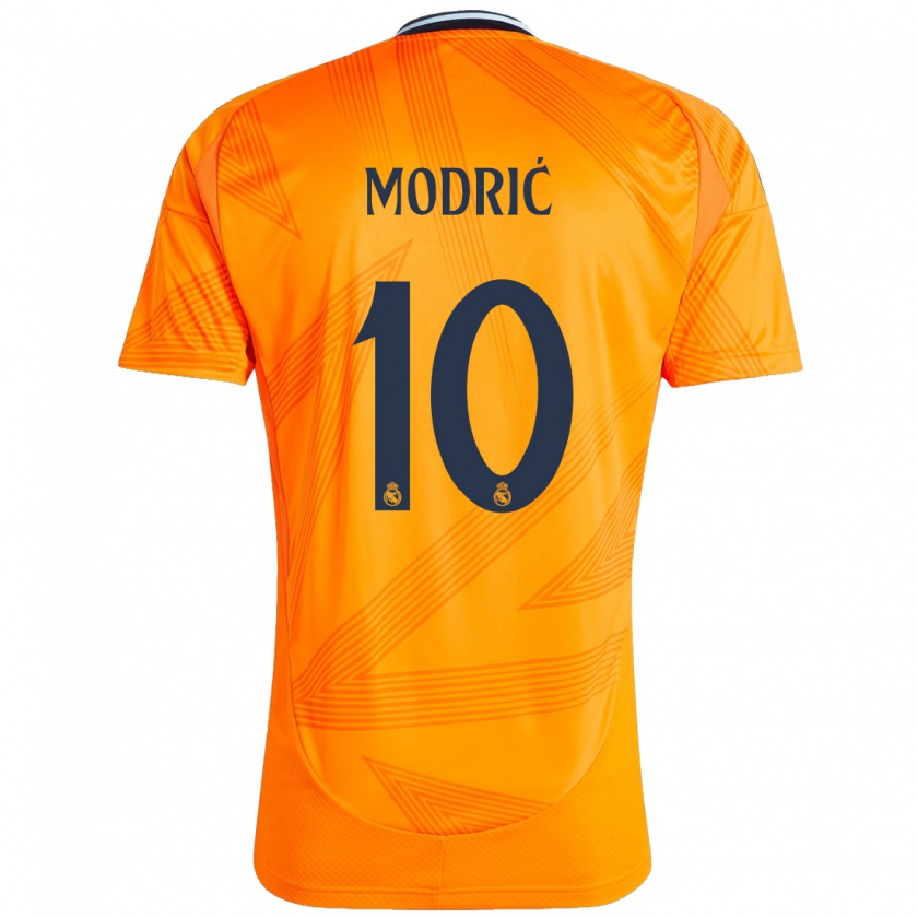 Kandiny Enfant Maillot Luka Modric #10 Orange Tenues Extérieur 2024/25 T-Shirt