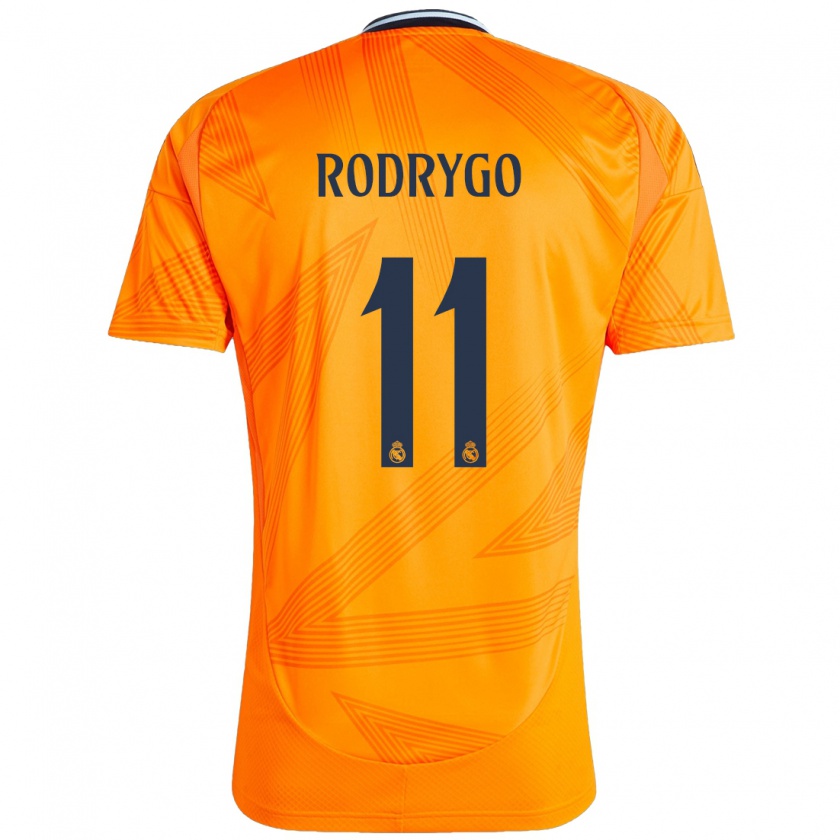 Kandiny Enfant Maillot Rodrygo #11 Orange Tenues Extérieur 2024/25 T-Shirt