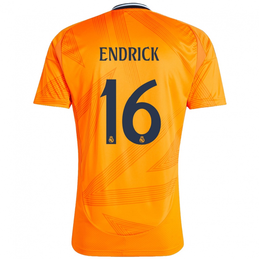 Kandiny Enfant Maillot Endrick #16 Orange Tenues Extérieur 2024/25 T-Shirt