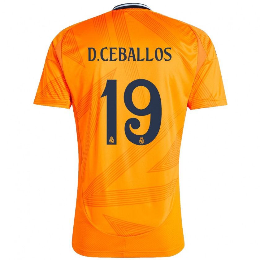 Kandiny Enfant Maillot Dani Ceballos #19 Orange Tenues Extérieur 2024/25 T-Shirt