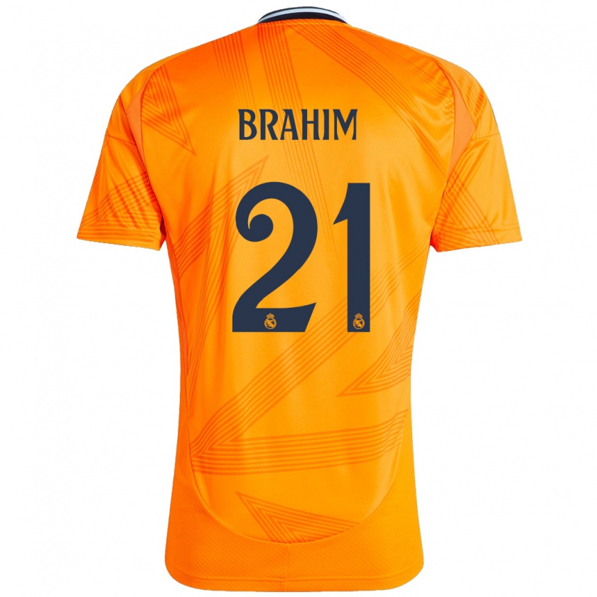 Kandiny Enfant Maillot Brahim Díaz #21 Orange Tenues Extérieur 2024/25 T-Shirt