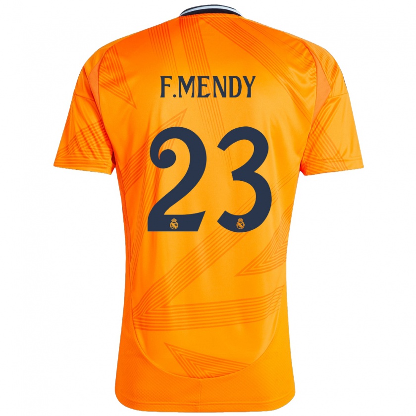 Kandiny Enfant Maillot Ferland Mendy #23 Orange Tenues Extérieur 2024/25 T-Shirt