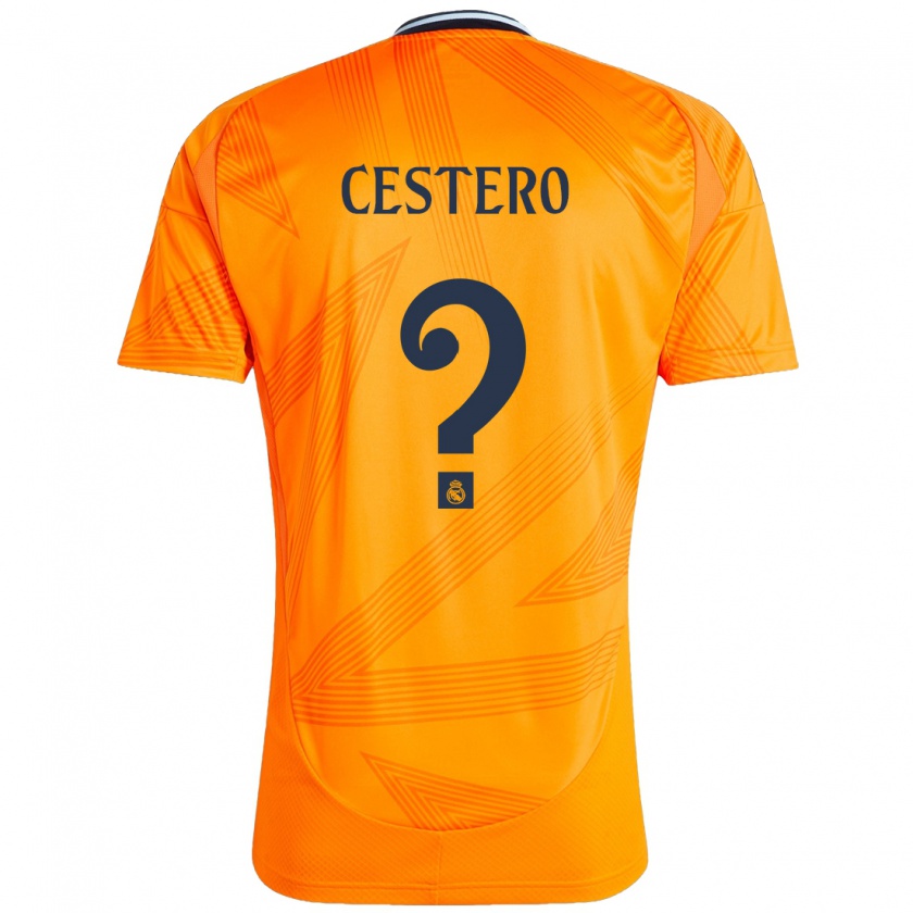 Kandiny Enfant Maillot Jorge Cestero #0 Orange Tenues Extérieur 2024/25 T-Shirt