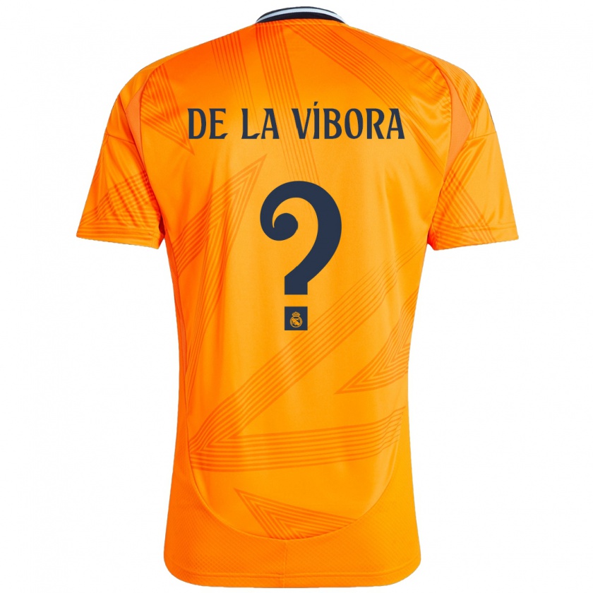 Kandiny Enfant Maillot David De La Víbora #0 Orange Tenues Extérieur 2024/25 T-Shirt