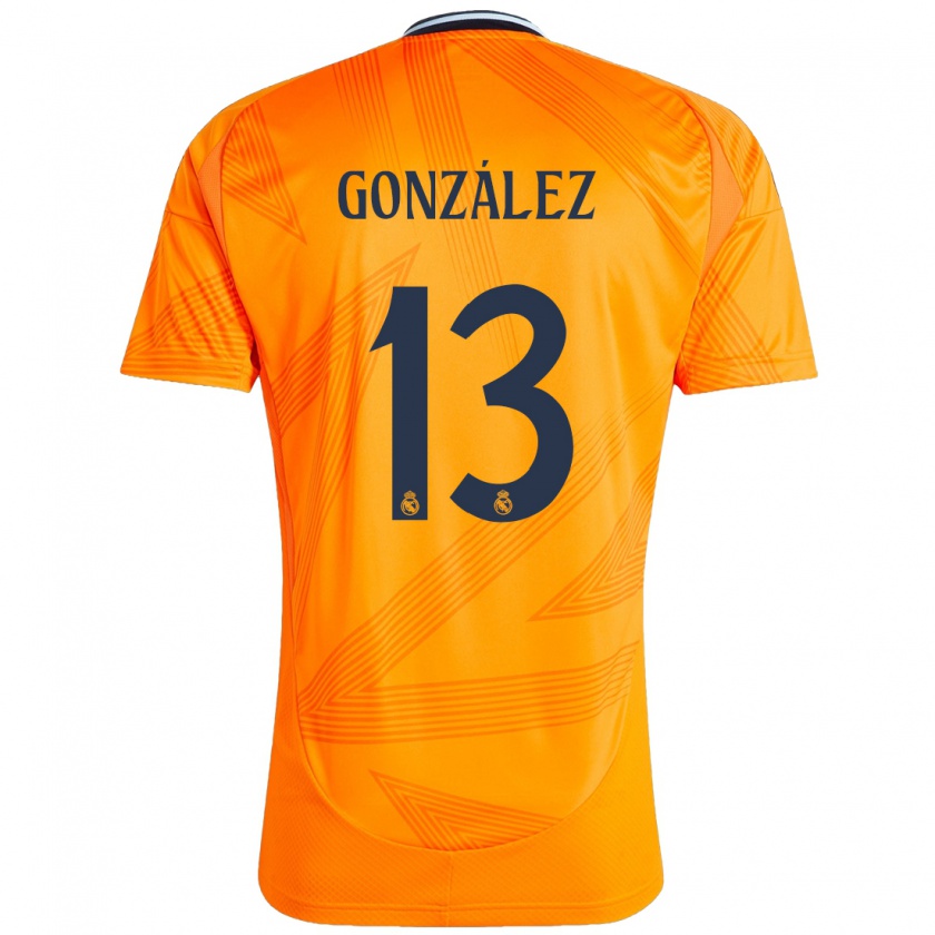 Kandiny Enfant Maillot Fran González #13 Orange Tenues Extérieur 2024/25 T-Shirt