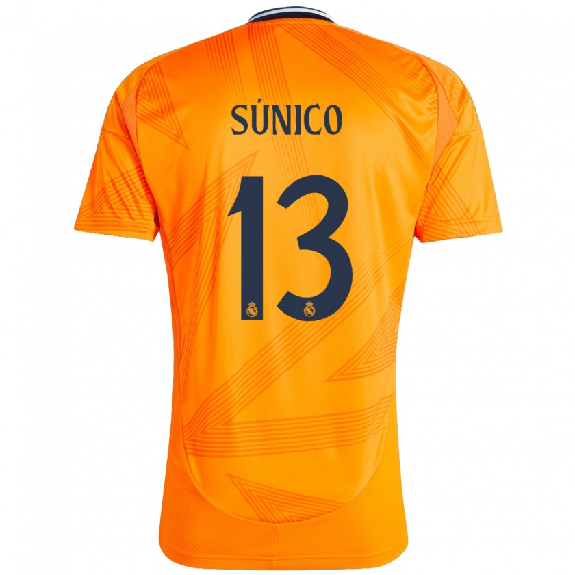 Kandiny Enfant Maillot Guille Súnico #13 Orange Tenues Extérieur 2024/25 T-Shirt