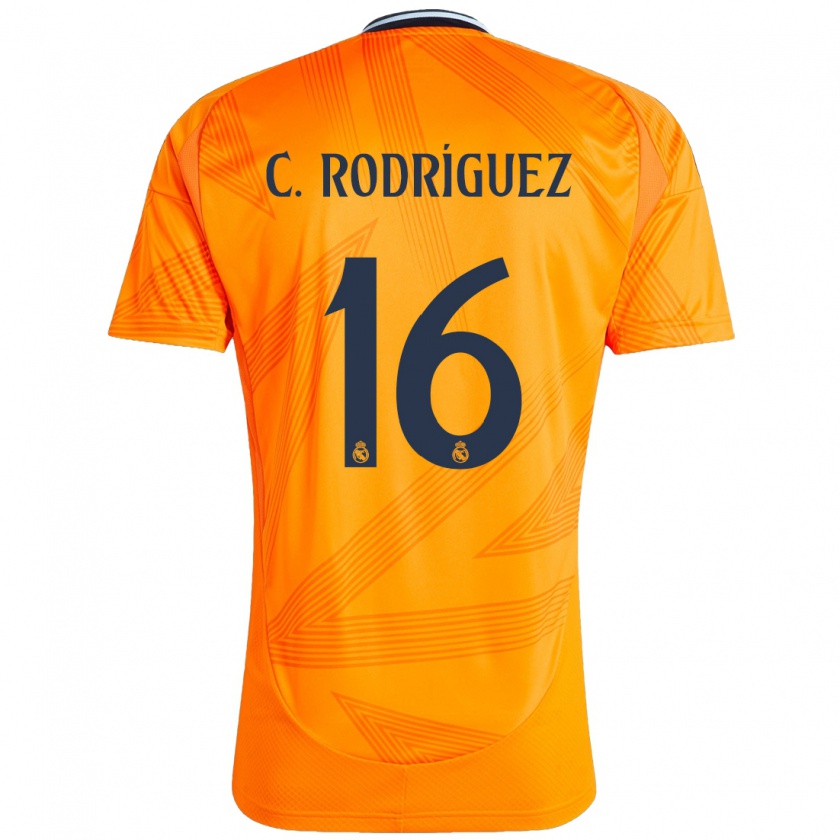 Kandiny Enfant Maillot Carlos Rodríguez #16 Orange Tenues Extérieur 2024/25 T-Shirt