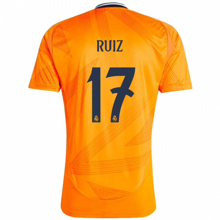 Kandiny Enfant Maillot David Ruiz #17 Orange Tenues Extérieur 2024/25 T-Shirt