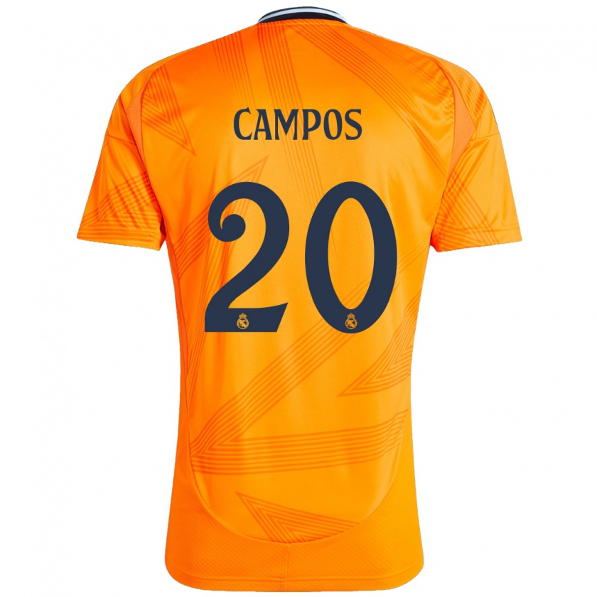 Kandiny Enfant Maillot Andrés Campos #20 Orange Tenues Extérieur 2024/25 T-Shirt