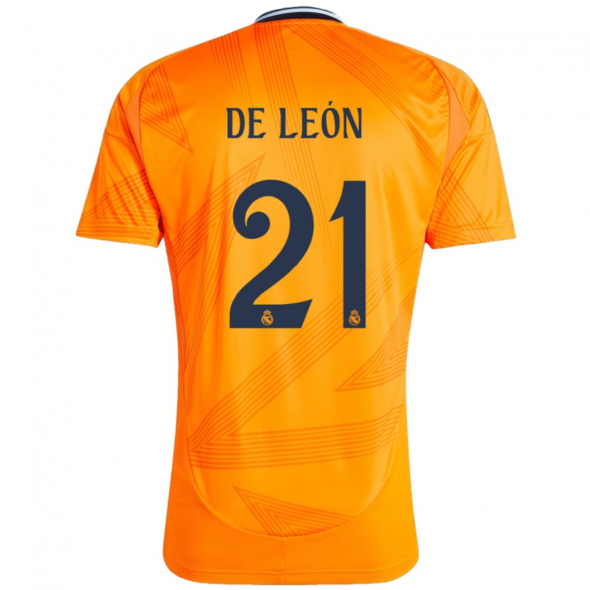 Kandiny Enfant Maillot Jeremy De León #21 Orange Tenues Extérieur 2024/25 T-Shirt