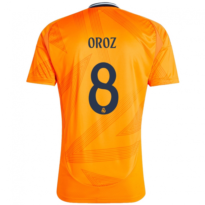 Kandiny Enfant Maillot Maite Oroz #8 Orange Tenues Extérieur 2024/25 T-Shirt