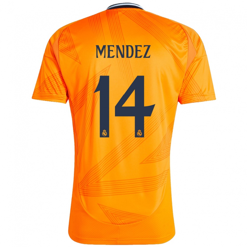 Kandiny Enfant Maillot María Méndez #14 Orange Tenues Extérieur 2024/25 T-Shirt