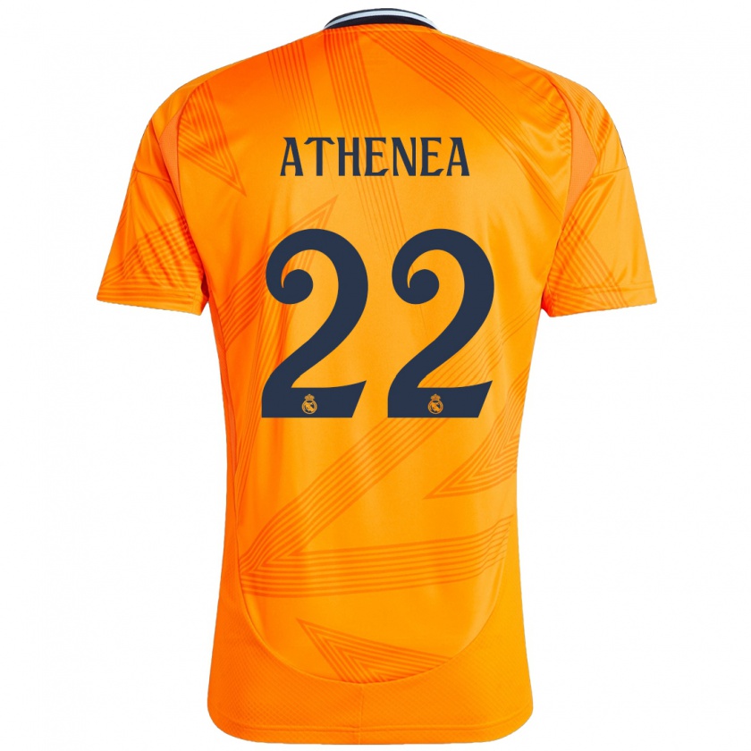 Kandiny Enfant Maillot Athenea Del Castillo #22 Orange Tenues Extérieur 2024/25 T-Shirt