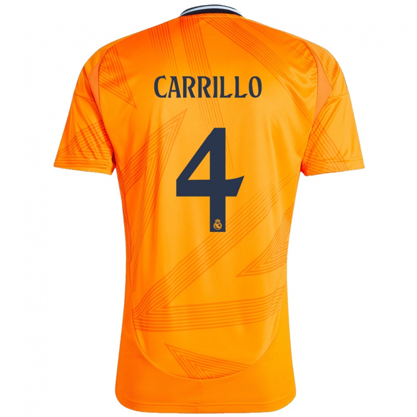 Kandiny Enfant Maillot Álvaro Carrillo #4 Orange Tenues Extérieur 2024/25 T-Shirt