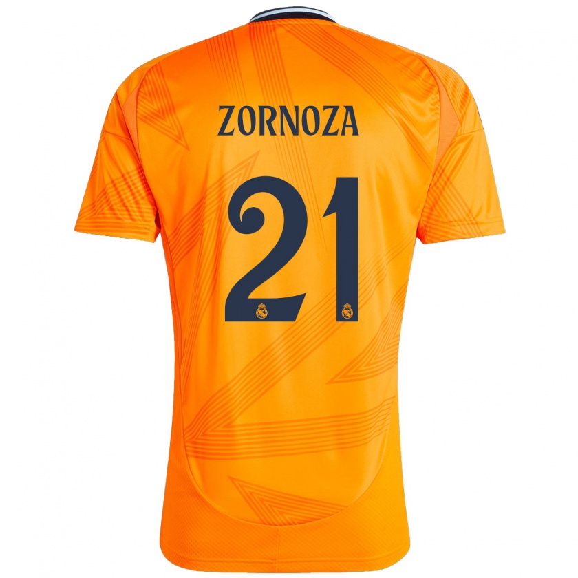 Kandiny Enfant Maillot Claudia Zornoza #21 Orange Tenues Extérieur 2024/25 T-Shirt