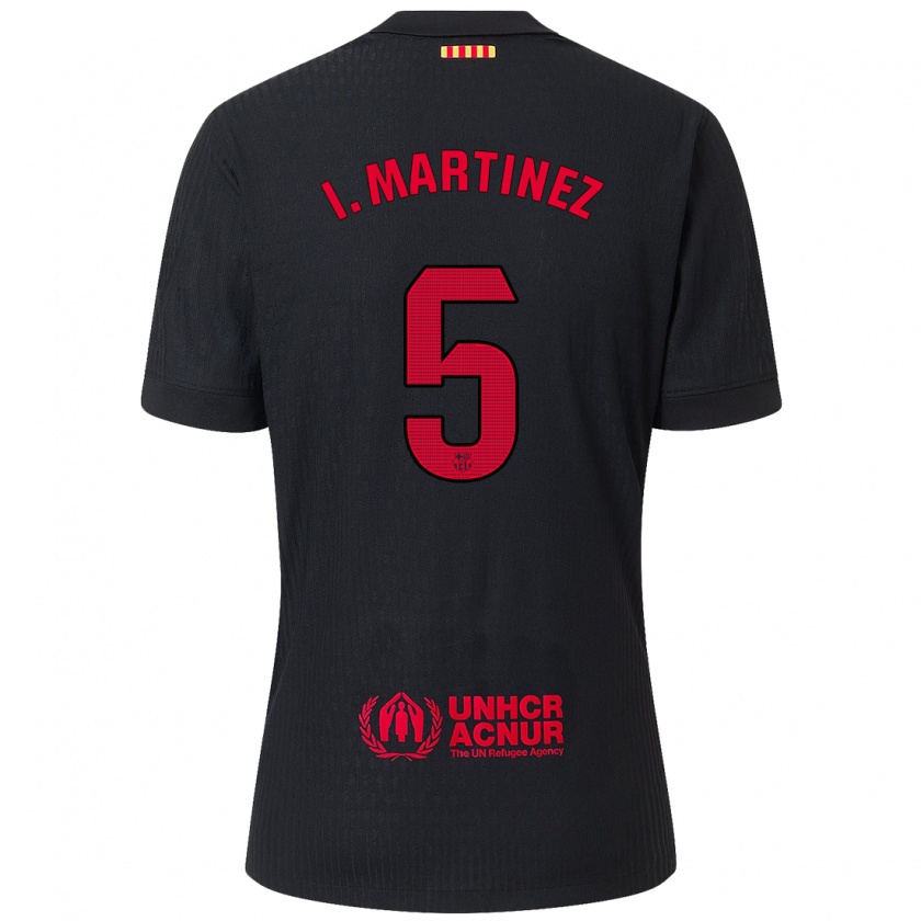 Kandiny Enfant Maillot Iñigo Martínez #5 Noir Rouge Tenues Extérieur 2024/25 T-Shirt