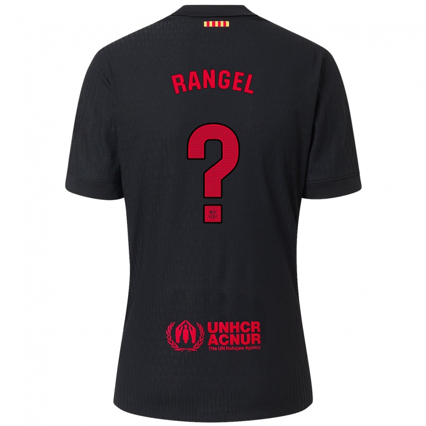 Kandiny Enfant Maillot Héctor Rangel #0 Noir Rouge Tenues Extérieur 2024/25 T-Shirt