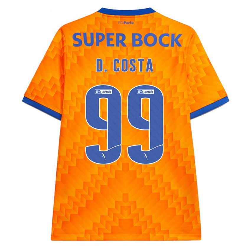 Kandiny Enfant Maillot Diogo Costa #99 Orange Tenues Extérieur 2024/25 T-Shirt