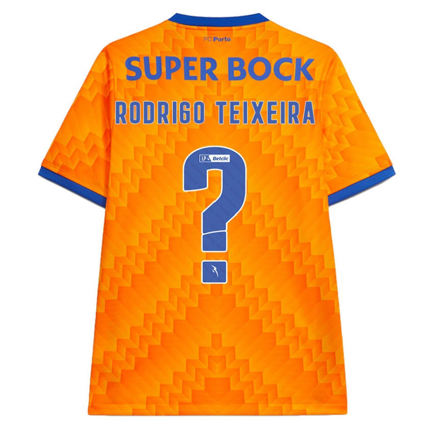 Kandiny Enfant Maillot Rodrigo Teixeira #0 Orange Tenues Extérieur 2024/25 T-Shirt