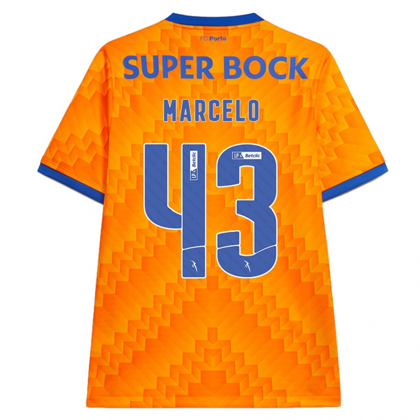 Kandiny Enfant Maillot Joao Marcelo #43 Orange Tenues Extérieur 2024/25 T-Shirt