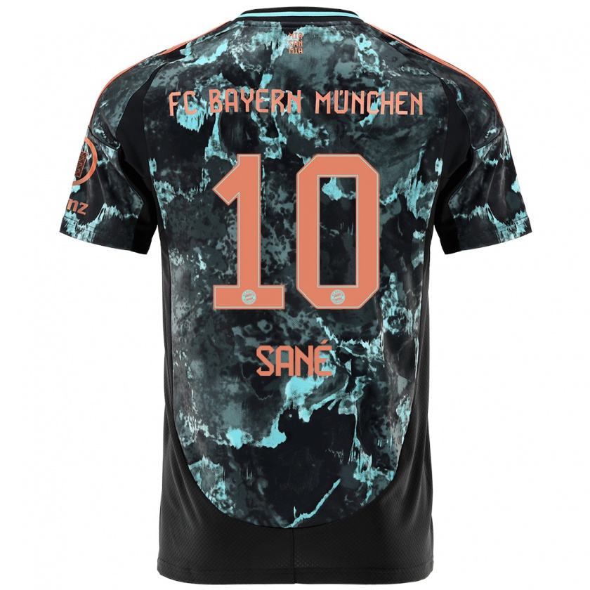 Kandiny Enfant Maillot Leroy Sané #10 Noir Tenues Extérieur 2024/25 T-Shirt