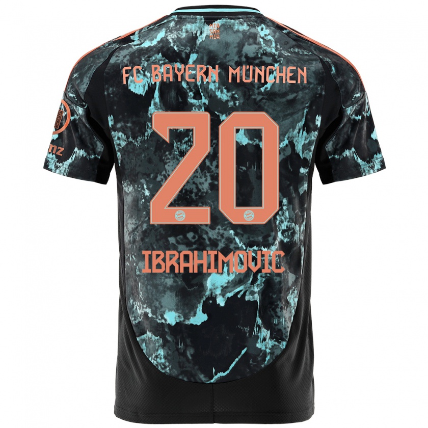 Kandiny Enfant Maillot Arijon Ibrahimovic #20 Noir Tenues Extérieur 2024/25 T-Shirt