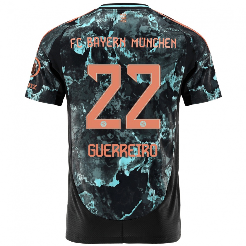 Kandiny Enfant Maillot Raphaël Guerreiro #22 Noir Tenues Extérieur 2024/25 T-Shirt