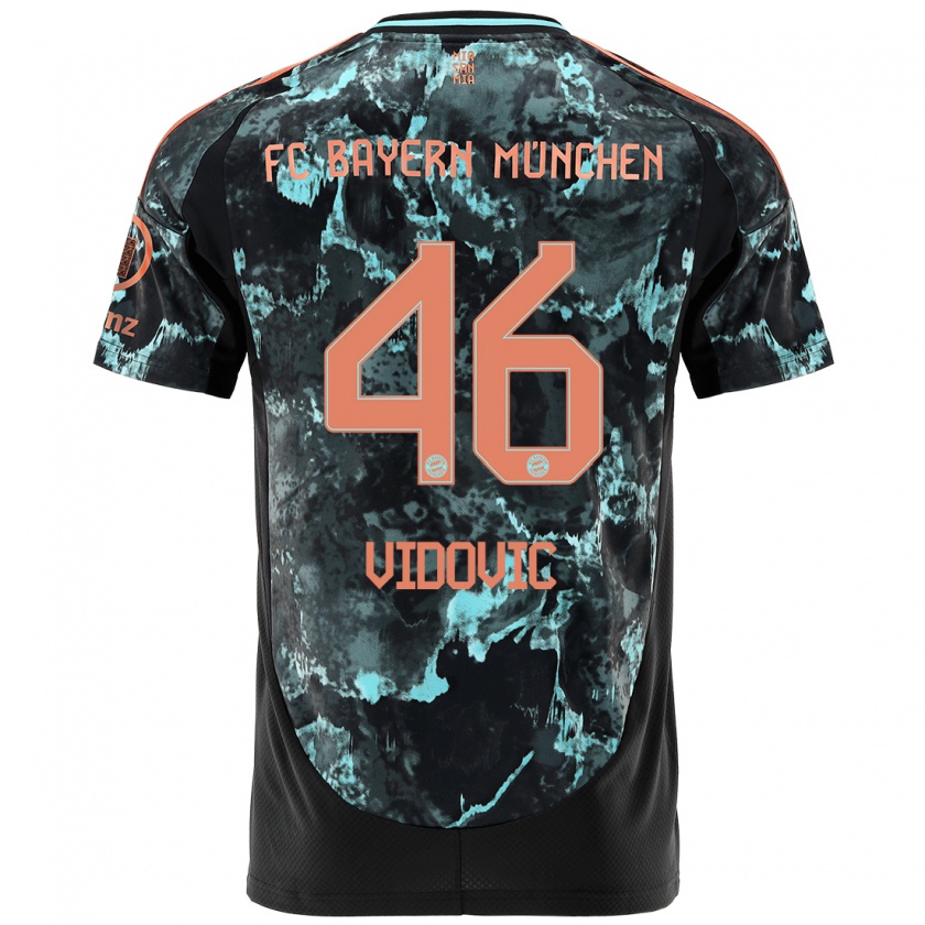 Kandiny Enfant Maillot Gabriel Vidovic #46 Noir Tenues Extérieur 2024/25 T-Shirt