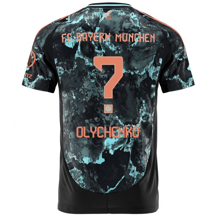 Kandiny Enfant Maillot Bogdan Olychenko #0 Noir Tenues Extérieur 2024/25 T-Shirt