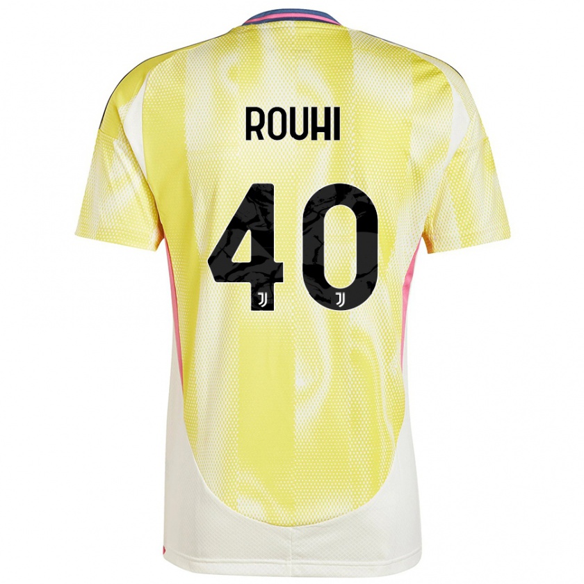 Kandiny Enfant Maillot Jonas Rouhi #40 Jaune Solaire Tenues Extérieur 2024/25 T-Shirt