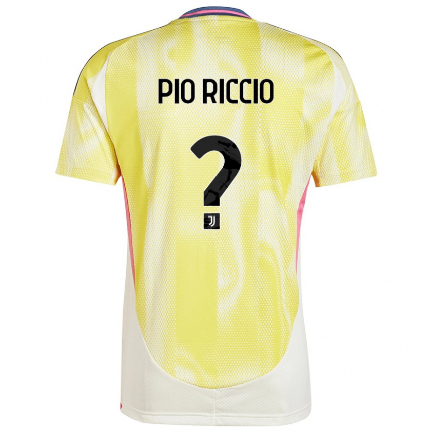 Kandiny Enfant Maillot Alessandro Pio Riccio #0 Jaune Solaire Tenues Extérieur 2024/25 T-Shirt