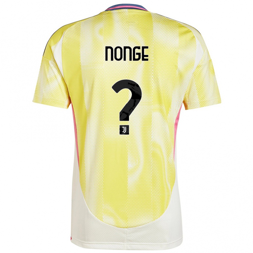 Kandiny Enfant Maillot Joseph Nonge #0 Jaune Solaire Tenues Extérieur 2024/25 T-Shirt