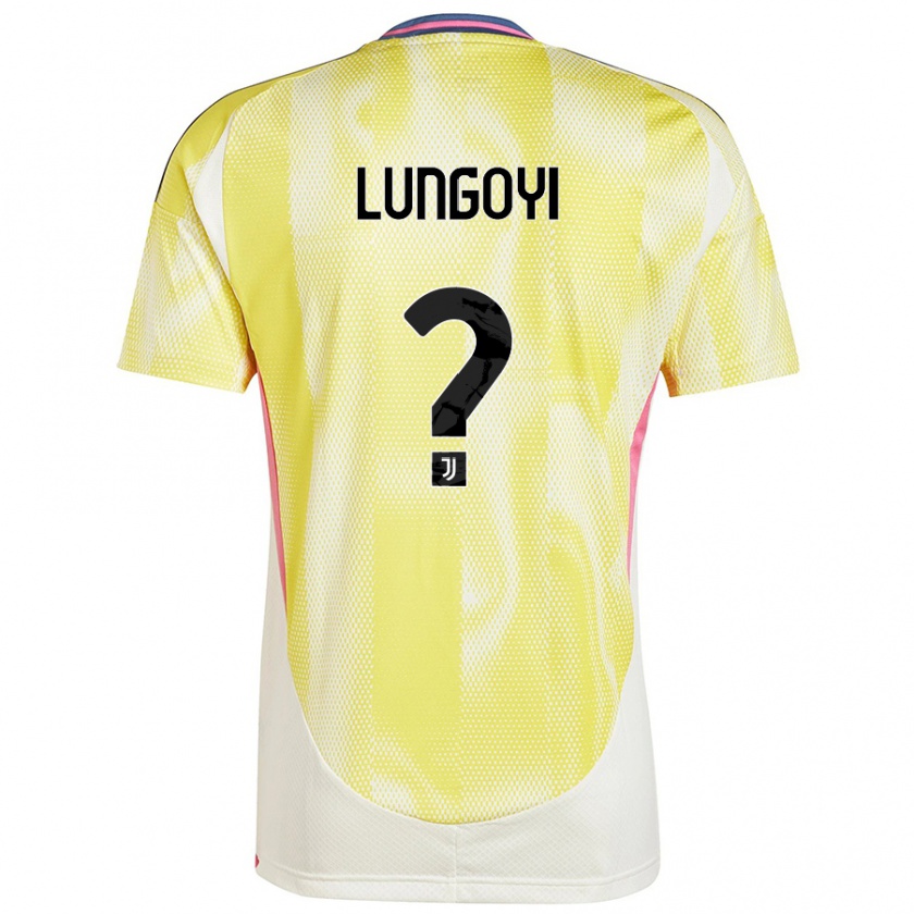 Kandiny Enfant Maillot Christopher Lungoyi #0 Jaune Solaire Tenues Extérieur 2024/25 T-Shirt