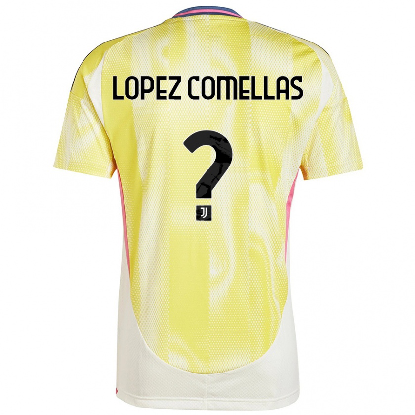 Kandiny Enfant Maillot Ivan Lopez Comellas #0 Jaune Solaire Tenues Extérieur 2024/25 T-Shirt