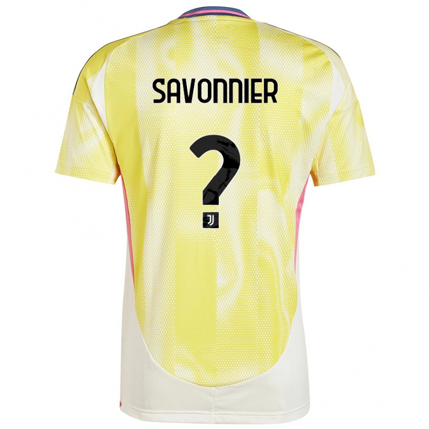 Kandiny Enfant Maillot Nelson Savonnier #0 Jaune Solaire Tenues Extérieur 2024/25 T-Shirt