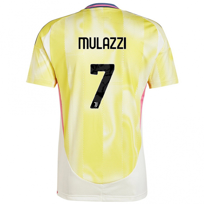 Kandiny Enfant Maillot Gabriele Mulazzi #7 Jaune Solaire Tenues Extérieur 2024/25 T-Shirt