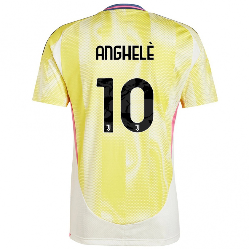 Kandiny Enfant Maillot Lorenzo Anghelè #10 Jaune Solaire Tenues Extérieur 2024/25 T-Shirt