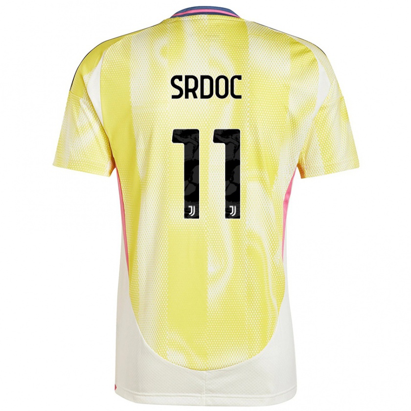 Kandiny Enfant Maillot Ivano Srdoc #11 Jaune Solaire Tenues Extérieur 2024/25 T-Shirt