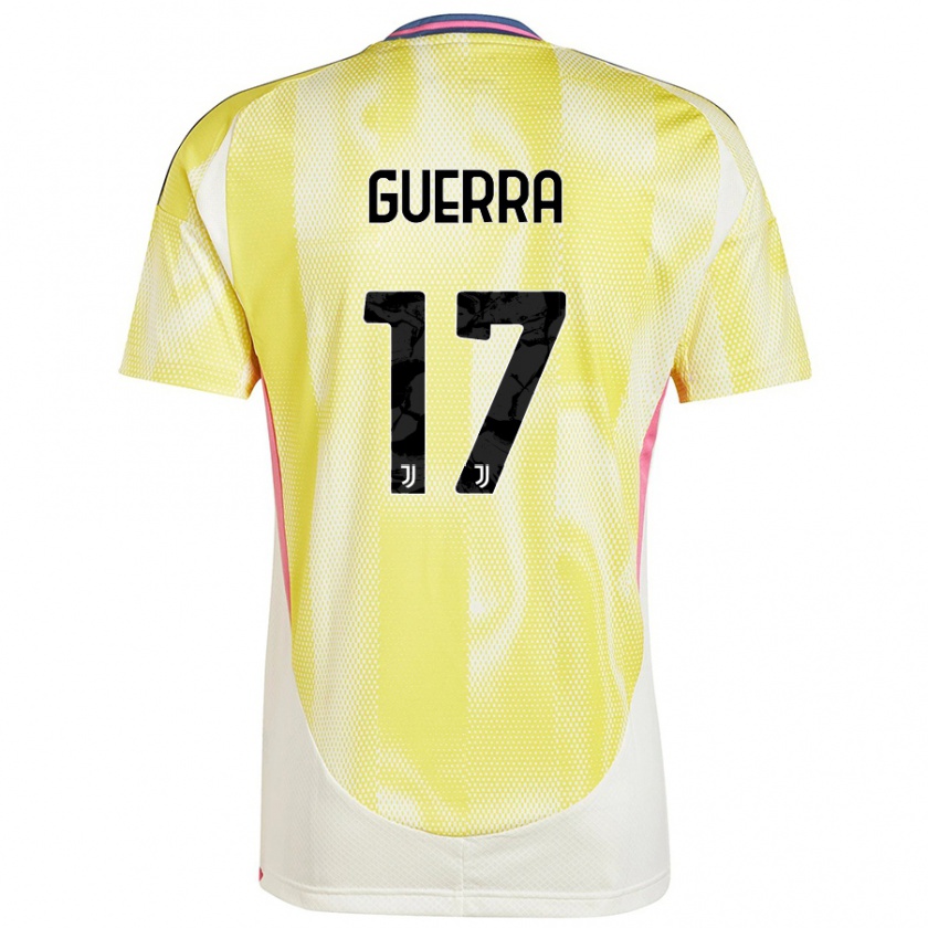 Kandiny Enfant Maillot Simone Guerra #17 Jaune Solaire Tenues Extérieur 2024/25 T-Shirt