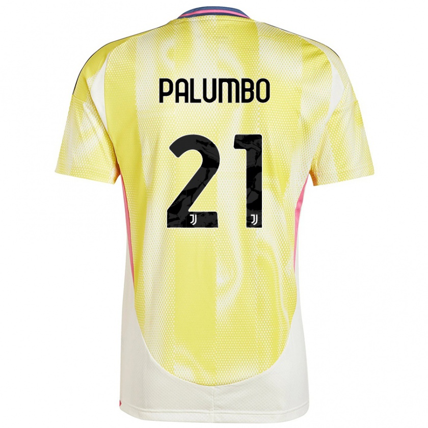 Kandiny Enfant Maillot Martin Palumbo #21 Jaune Solaire Tenues Extérieur 2024/25 T-Shirt