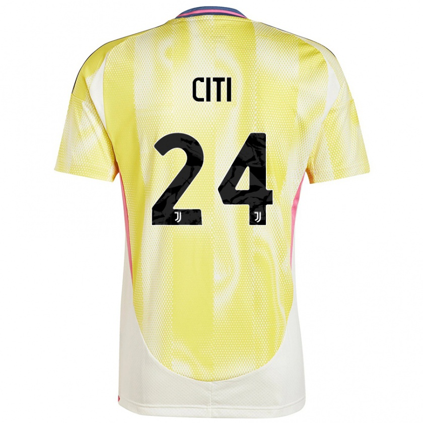 Kandiny Enfant Maillot Alessandro Citi #24 Jaune Solaire Tenues Extérieur 2024/25 T-Shirt