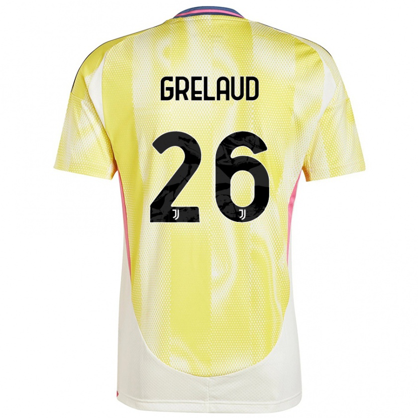 Kandiny Enfant Maillot Josue Grelaud #26 Jaune Solaire Tenues Extérieur 2024/25 T-Shirt