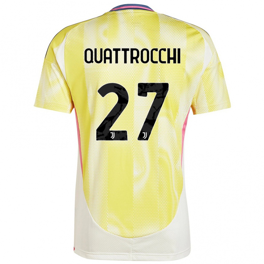 Kandiny Enfant Maillot Juan Ignacio Quattrocchi #27 Jaune Solaire Tenues Extérieur 2024/25 T-Shirt