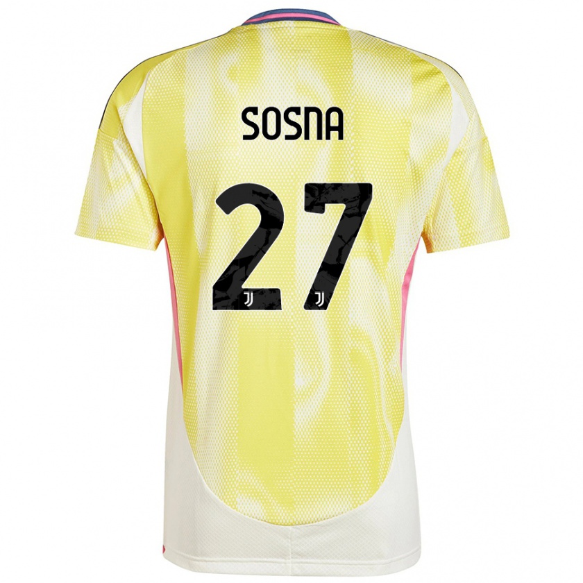 Kandiny Enfant Maillot Adam Sosna #27 Jaune Solaire Tenues Extérieur 2024/25 T-Shirt