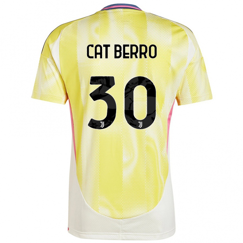 Kandiny Enfant Maillot Simone Cat Berro #30 Jaune Solaire Tenues Extérieur 2024/25 T-Shirt