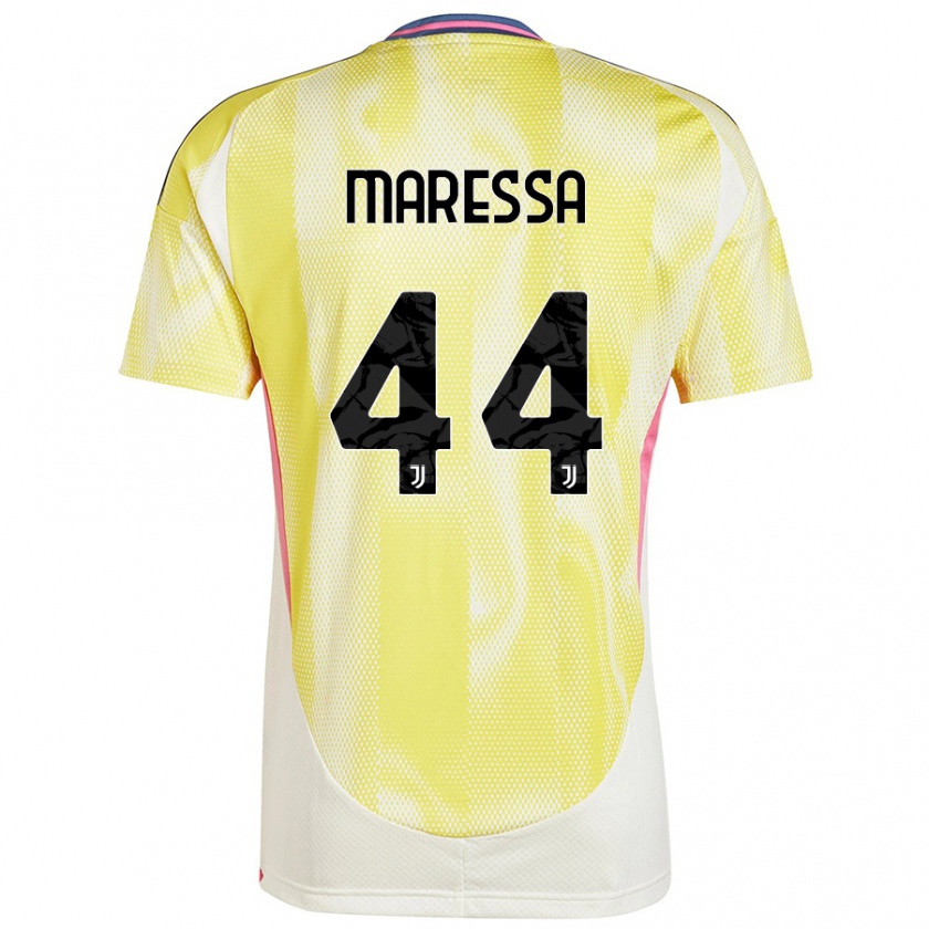 Kandiny Enfant Maillot Tommaso Maressa #44 Jaune Solaire Tenues Extérieur 2024/25 T-Shirt