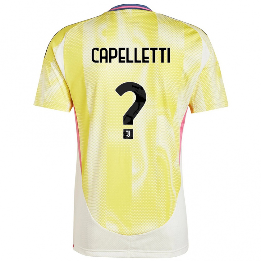 Kandiny Enfant Maillot Alessia Capelletti #0 Jaune Solaire Tenues Extérieur 2024/25 T-Shirt