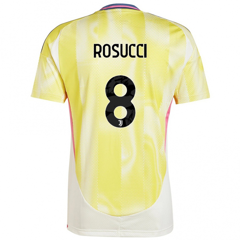 Kandiny Enfant Maillot Martina Rosucci #8 Jaune Solaire Tenues Extérieur 2024/25 T-Shirt