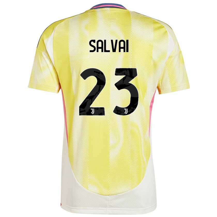 Kandiny Enfant Maillot Cecilia Salvai #23 Jaune Solaire Tenues Extérieur 2024/25 T-Shirt